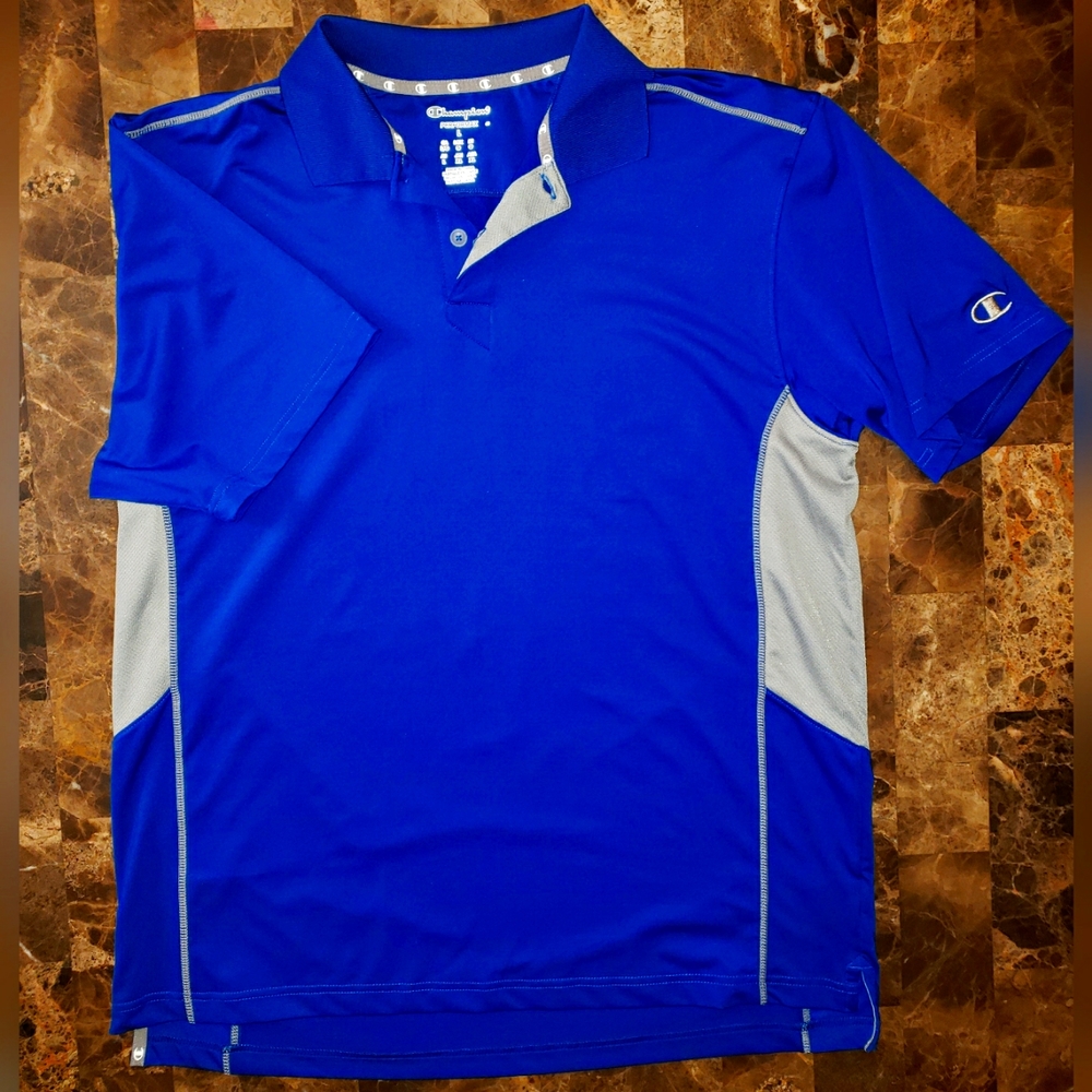 NWOT Champion Dri-fit Polo shirt Blue/Gray
